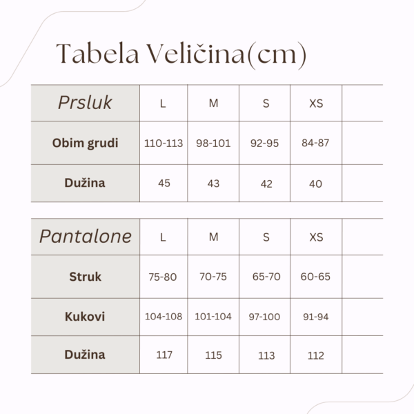 Prugasti Komplet Prsluk i Pantalone
