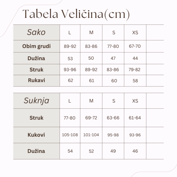 Dvodelni Bukle Sako & Suknja